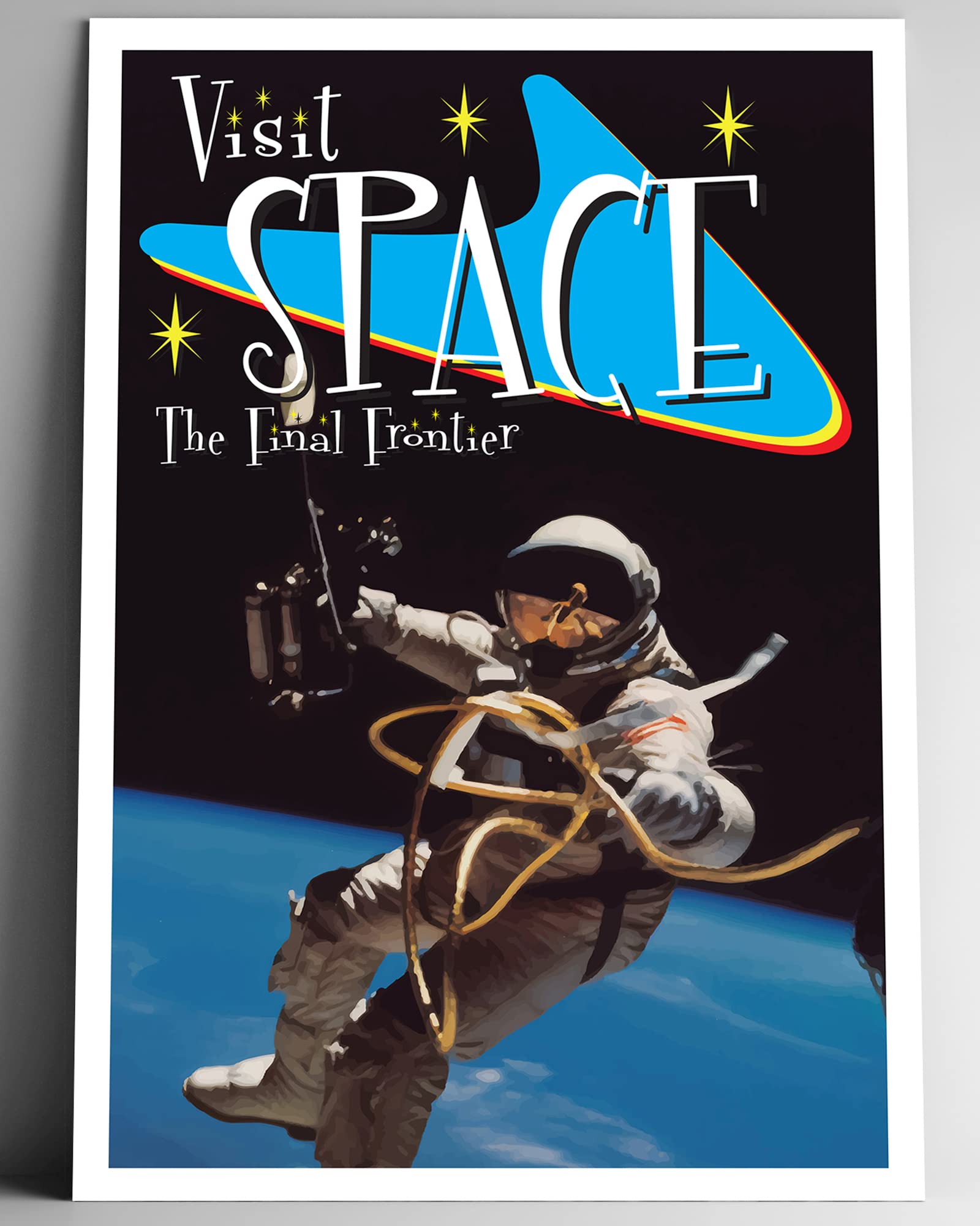Amazon.com: Visit Space Astronaut Retro Vintage 1950s-60s Style
