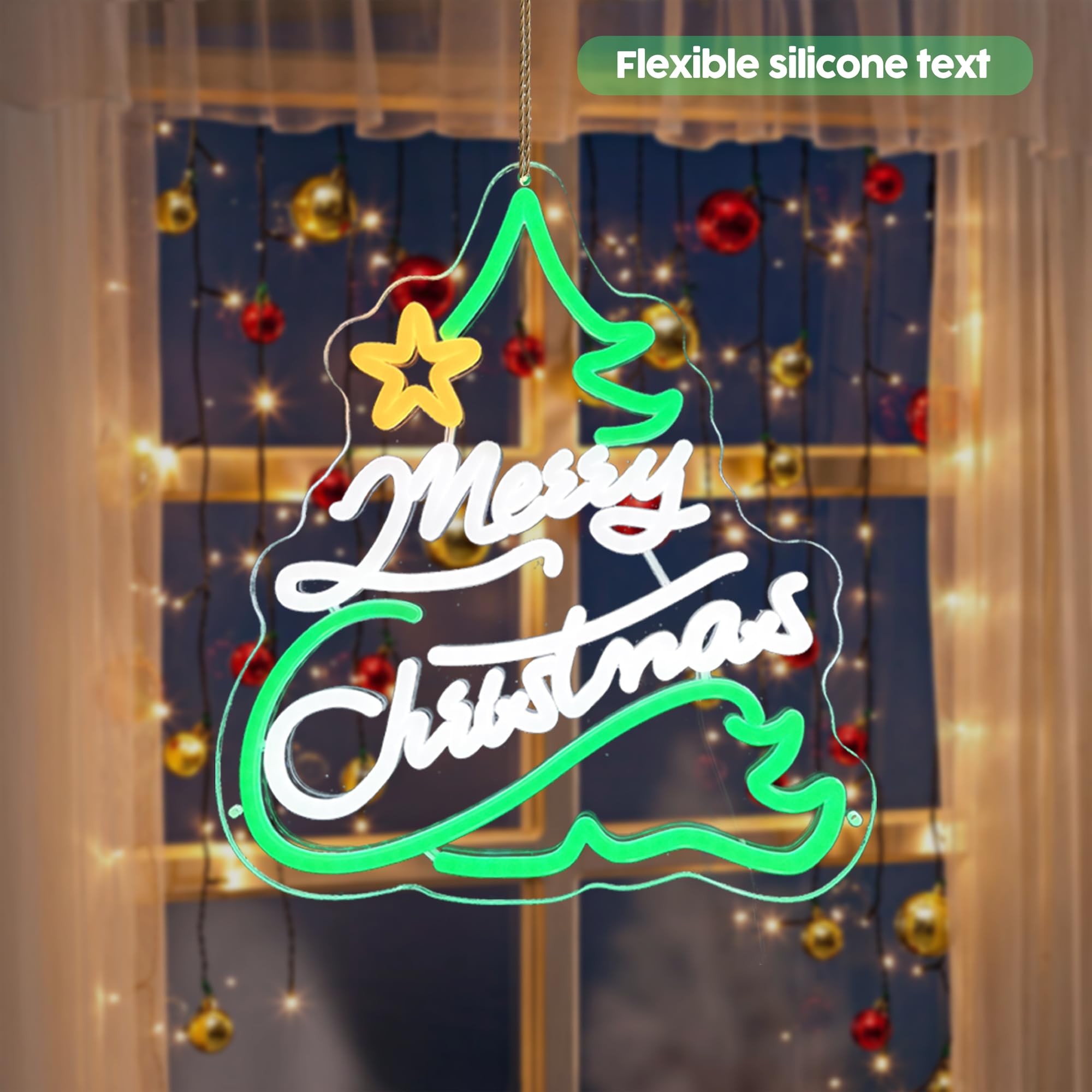Amazon.co.jp: iLajao メリークリスマス ネオンサイン 壁の装飾用 LED
