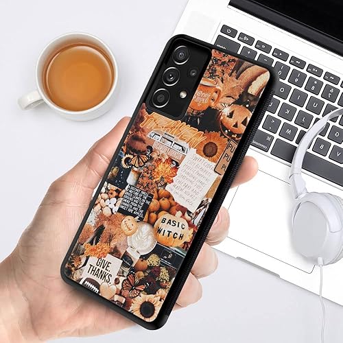 Miniatura 5 de DJSOK Funda compatible con Samsung Galaxy A32 5G, calabaza de otoño de Halloween para niñas y hombres, patrón de protección contra caídas con funda