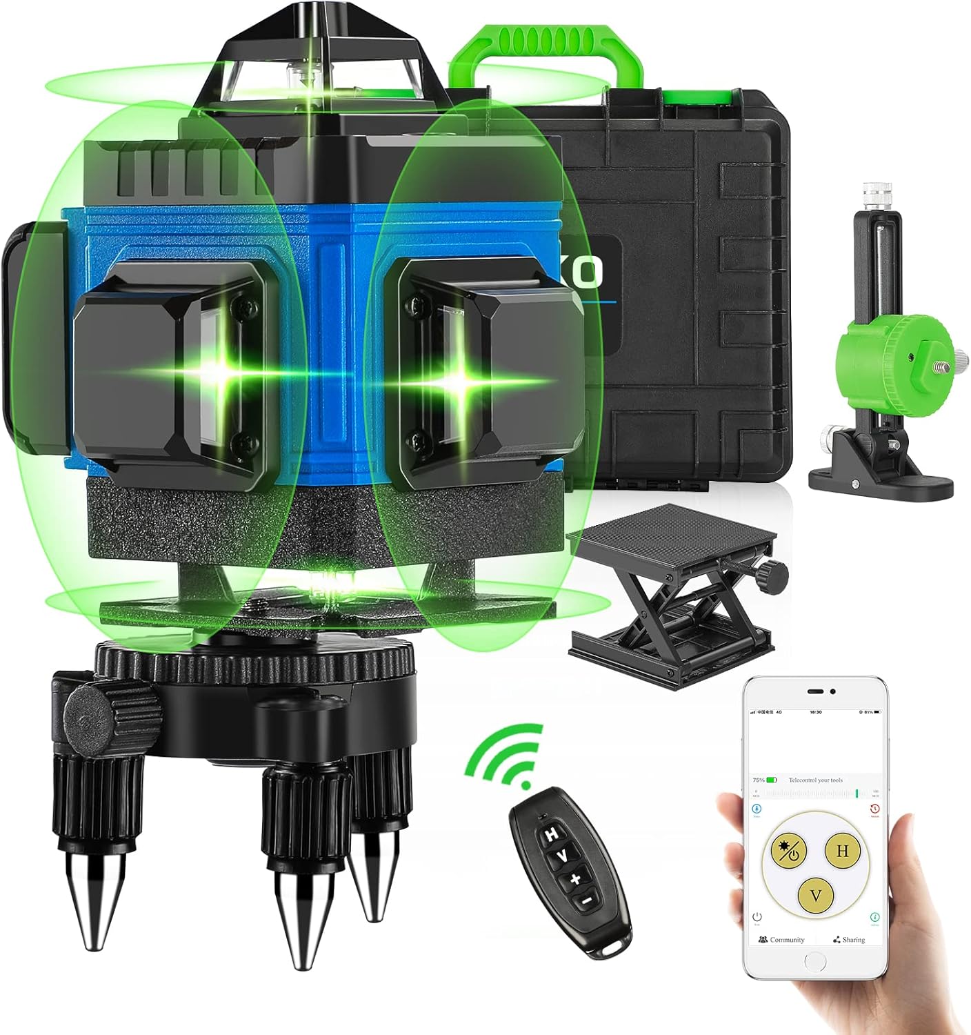 Amazon.co.jp Laser Marking Device, Laser Level, 16 Lines, 4 x 360