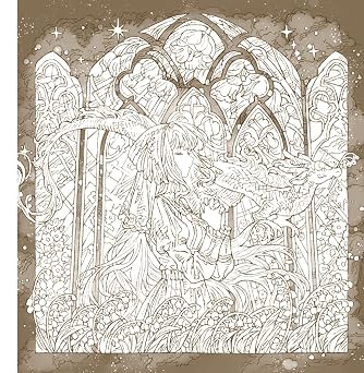 旅する幻想世界の花ぬり絵