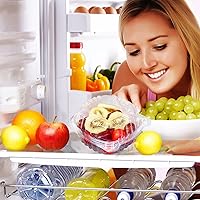 Vista 7 de 500 recipientes de plástico transparente con bisagras de 5.75 pulgadas, recipientes de plástico transparente para llevar, recipiente de comida