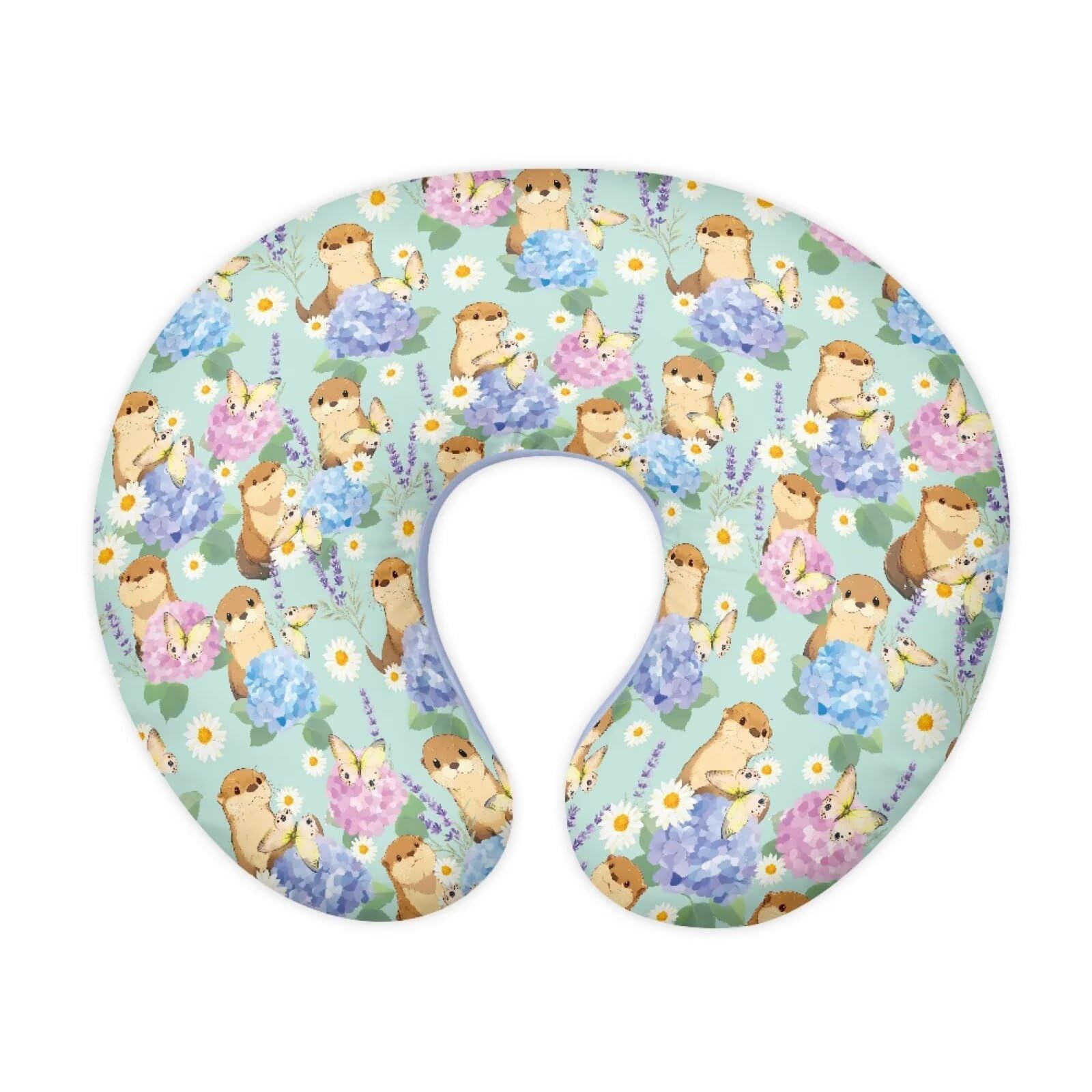 Urndoeng Breastfeeding Pillow Slipcover With Zipper Cute Nursing Pillow Cover Girl Soft Breastfeeding Essentials For Nursery,Travel,Car Cute Animal Print