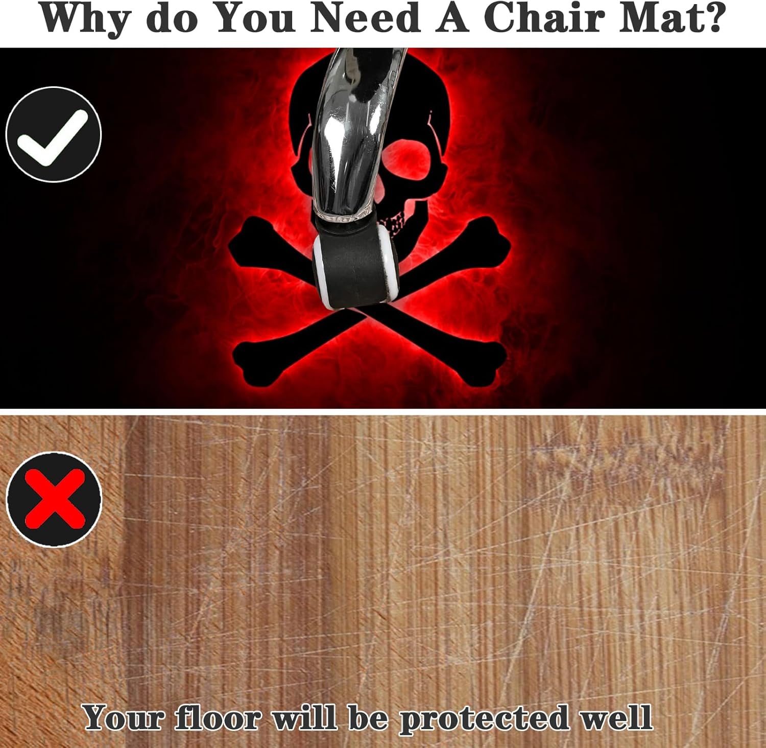 Desk Chair Mat for Carpet and Hardwood Floor 140 x 180 cm Non Slip Gaming Chair Mat for Office Chair Protector Mat for Comter Desk Chair Ideal for Home Office and Gaming Room