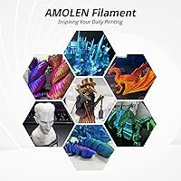 Vista 6 de AMOLEN Filamento PLA para Impresora 3D, Filamento PLA Rojo Ladrillo Mármol 1.75mm, Filamento PLA para Impresión 3D Piedra Mágica, Carrete de 1kg