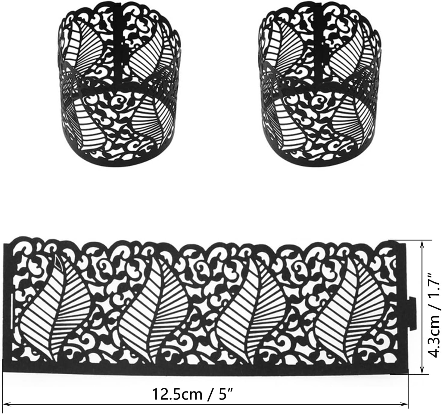 50x Black LED Tea Light Candle Tealight Wrap Lampshade Holder for Votive Centerpieces Birthday Wedding Party Baby Shower image 4