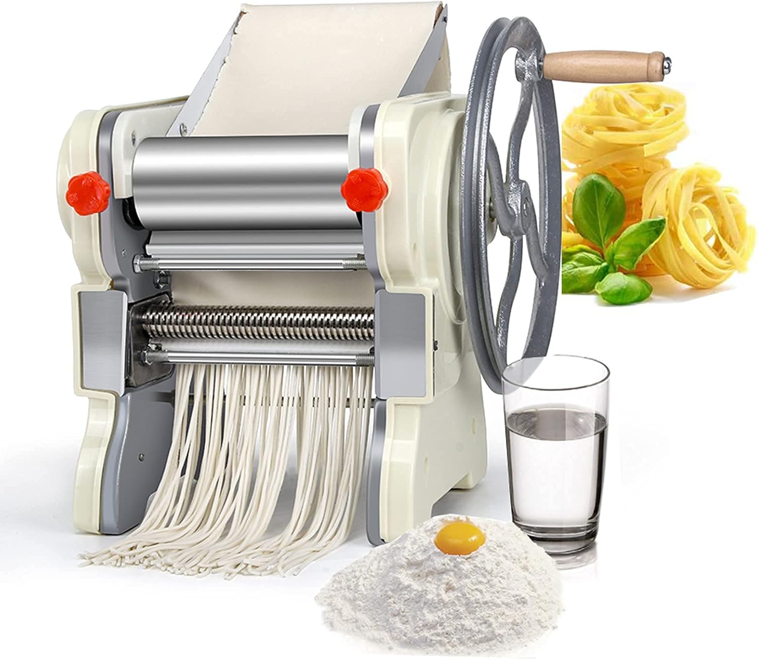 Pasta Maker Machine, Pasta Roller Noodle Maker Machine, Noodle Cutter, 2 Blades