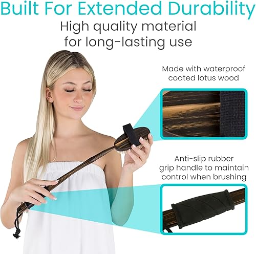 Miniatura 6 de Vive Juego de cepillos secos para drenaje linfático (3 piezas) Limpiador de cepillado para exfoliación, celulitis corporal y masaje de piel Cerdas