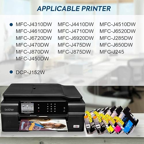 Miniatura 2 de Cartuchos de tinta compatibles Brother LC103 LC103XL LC101 de repuesto para Brother MFC-J870DW MFC-J6920DW MFC-J6520DW MFC-J450DW MFC-J470DW (4