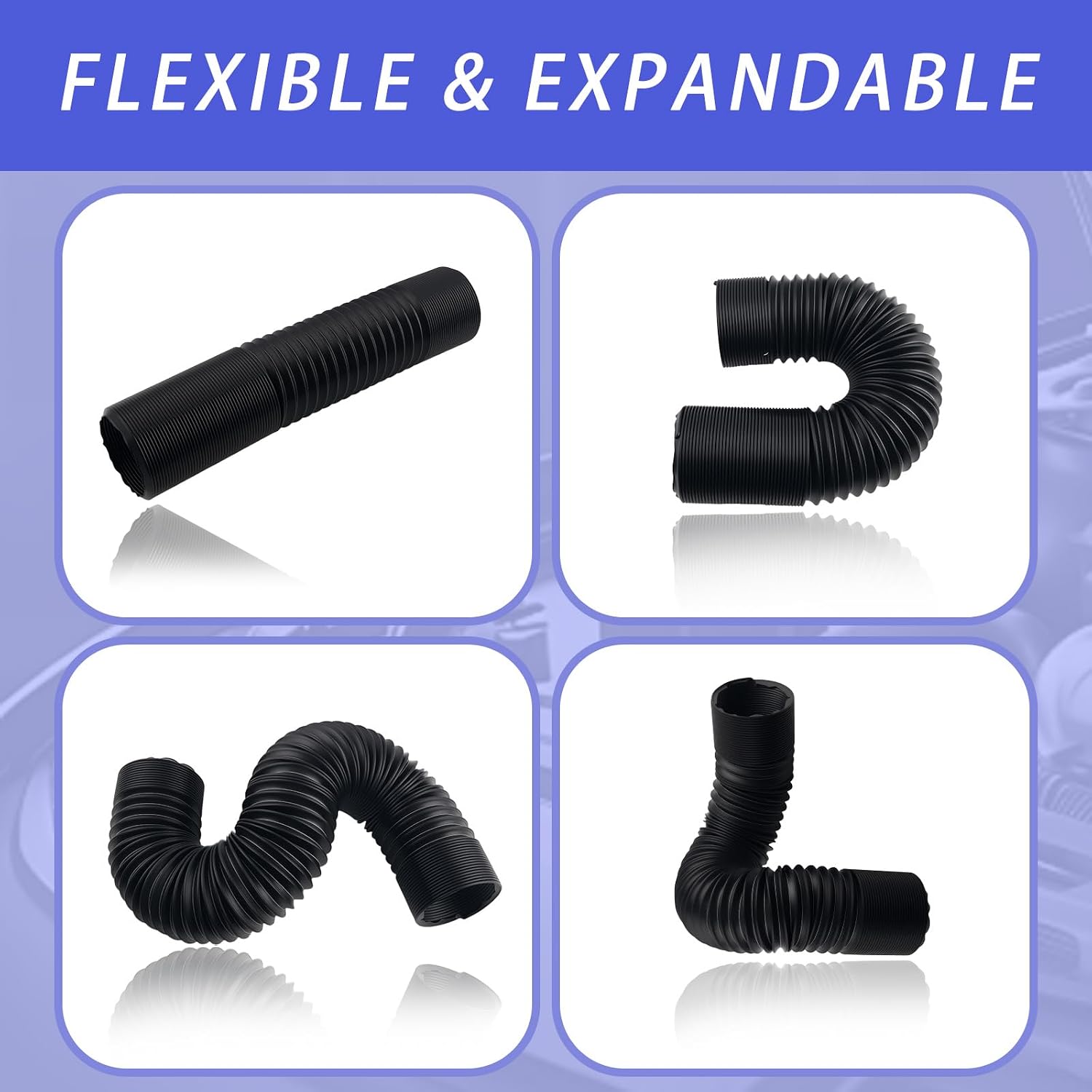 3" Diameter Air Intake Hose for Car,Flexible Air Intake Tube Extendable Up to 39.37",Universal Adjustable Car Airs Duct Hose Cars Accessories for Most Automotive,Truck