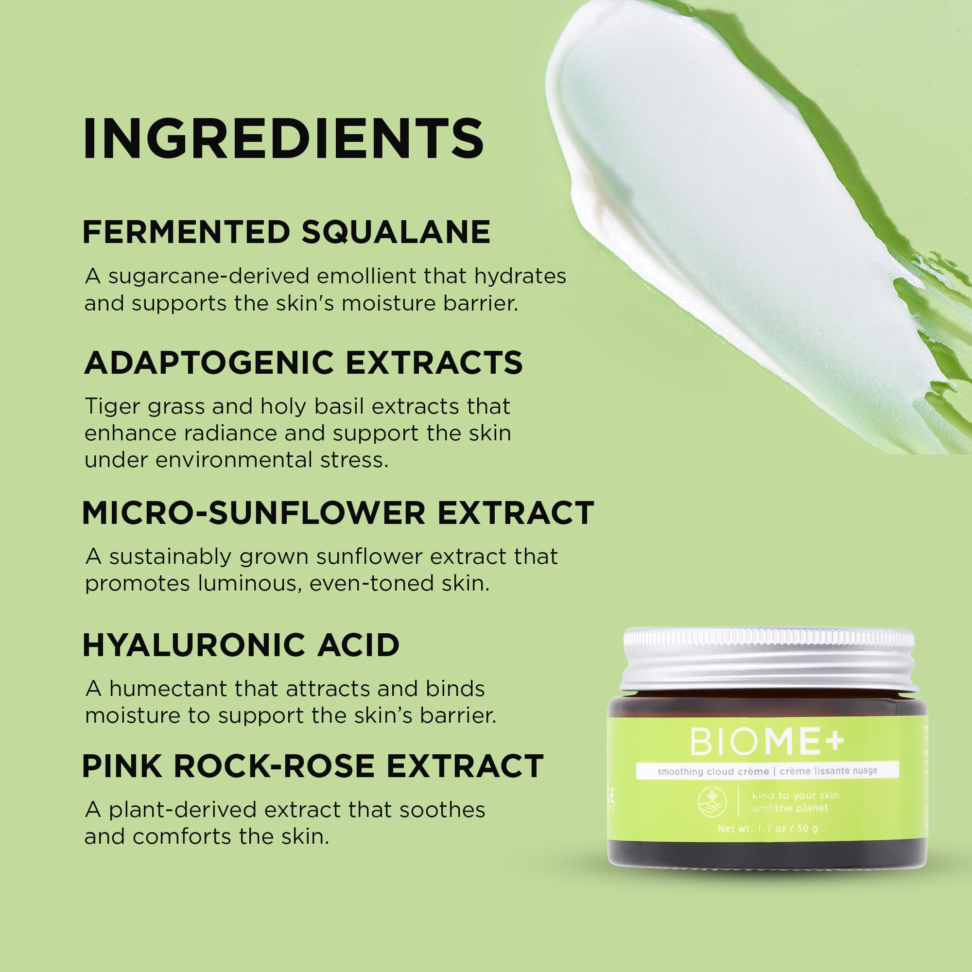 IMAGE Skincare, BIOME+ Smoothing Cloud Crème, Microbiome Friendly Face Night Cream, Supports Skin Moisture Barrier