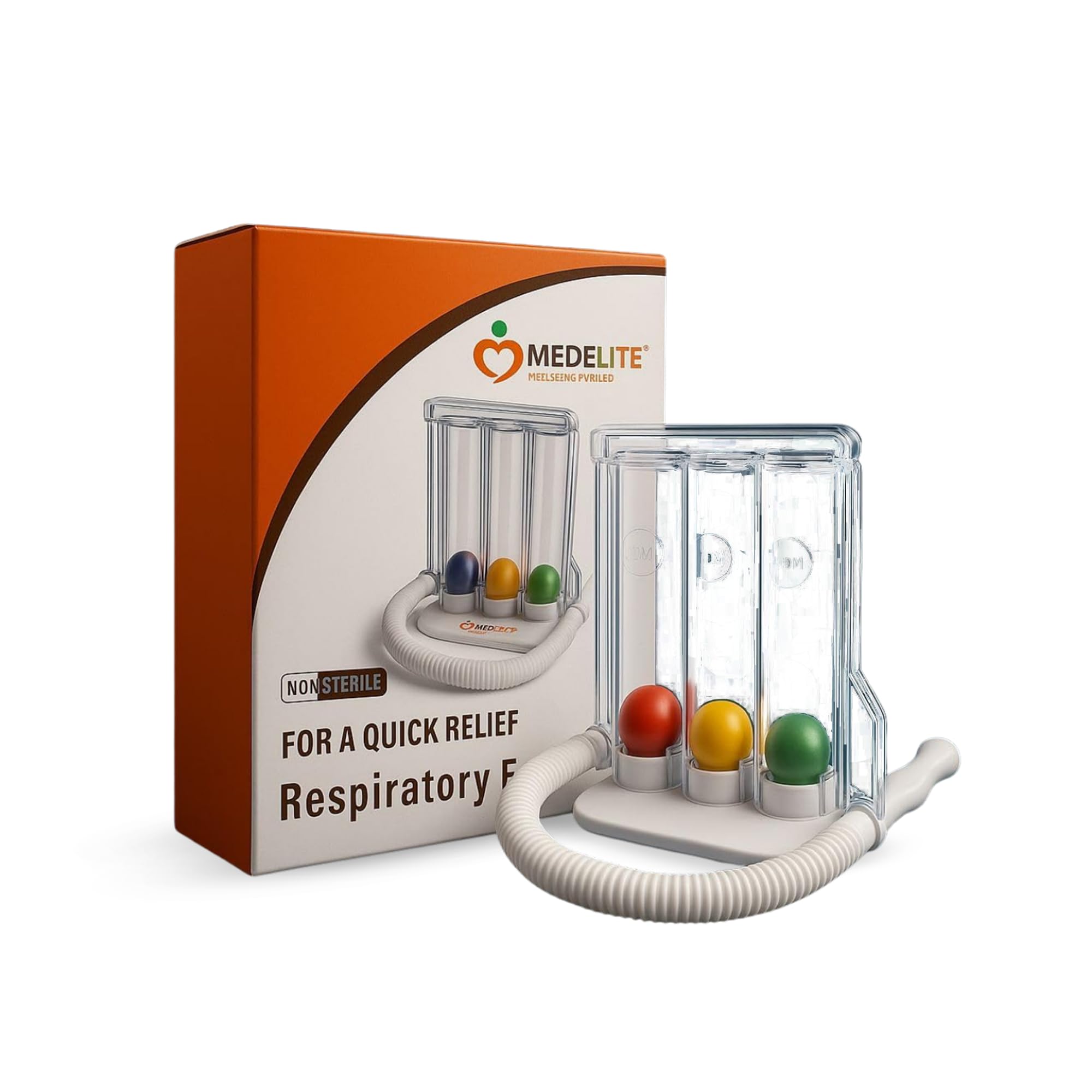 Medelite Medserve Respirometer Deep Breathing and Lung Exerciser