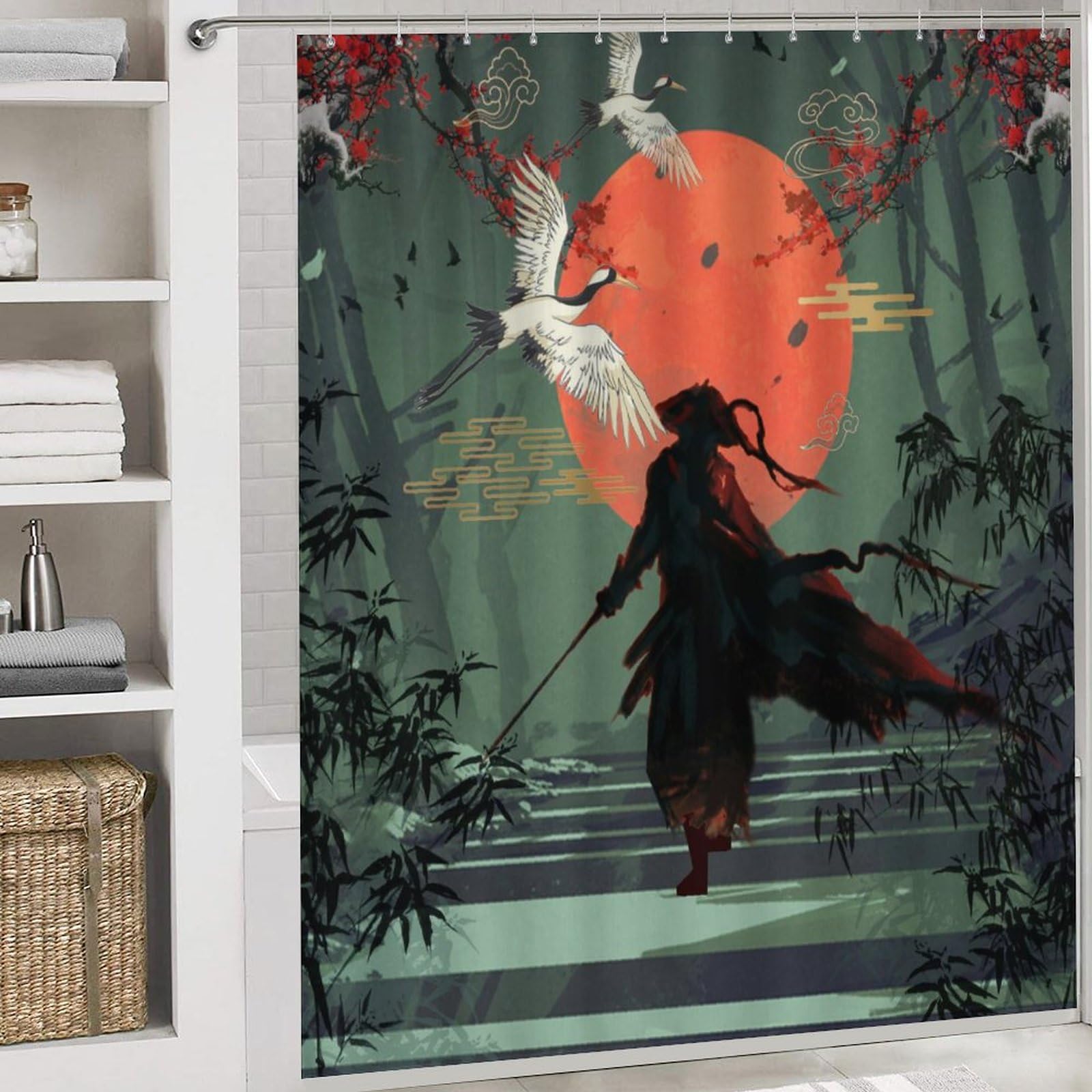 Amazon.com: Vintage Japanese 4 Piece Shower Curtain Sets