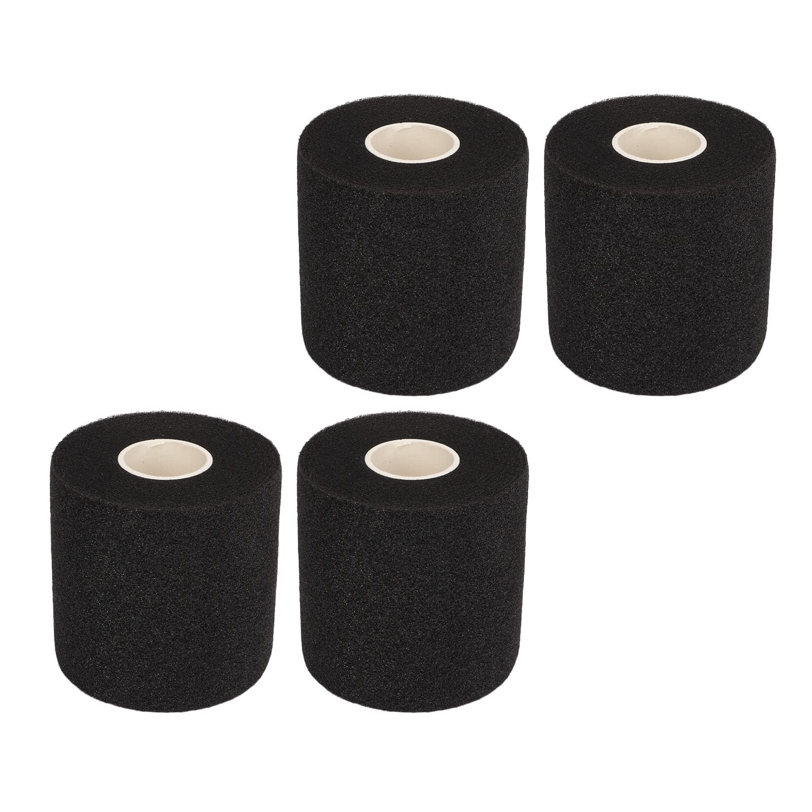 Sports Skin Wrap, 4-Piece PU Sponge Fitness Bandage for Running (Black)-image-24