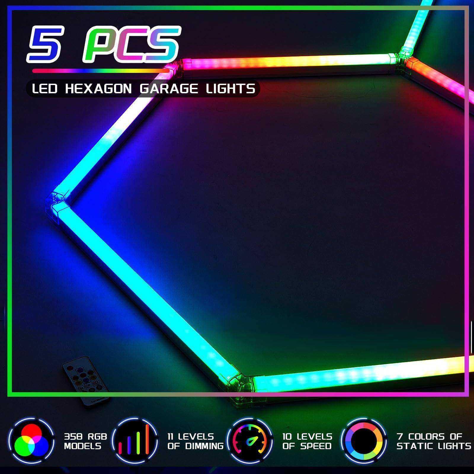Sufitowa sześciokątna lampa garażowa LED Honeycomb Detailing Car Auto Body Repair Myjnia samochodowa Warsztat Liniowa lampa rurowa z ramą