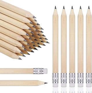 CAVLA 100 Pcs Golf Pencils, Mini Pencils, Half Pencils with Eraser, Short Round Pencils, Mini Wood Pencils Round Pencils Short Wood Pencils for Preschoolers Toddlers Kindergarten School Home