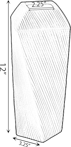 Miniatura 5 de Juego de 3 jarrones decorativos cuadrados de cerámica para centro de mesa, color verde, grande, rosa, mediano y beige, pequeño