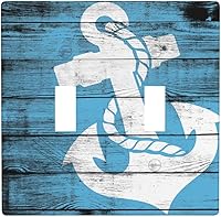 Vista 11 de Tablero náutico ancla individual dúplex interruptor de luz cubierta de placa de pared decoración cubierta de pared para el hogar dormitorio cocina