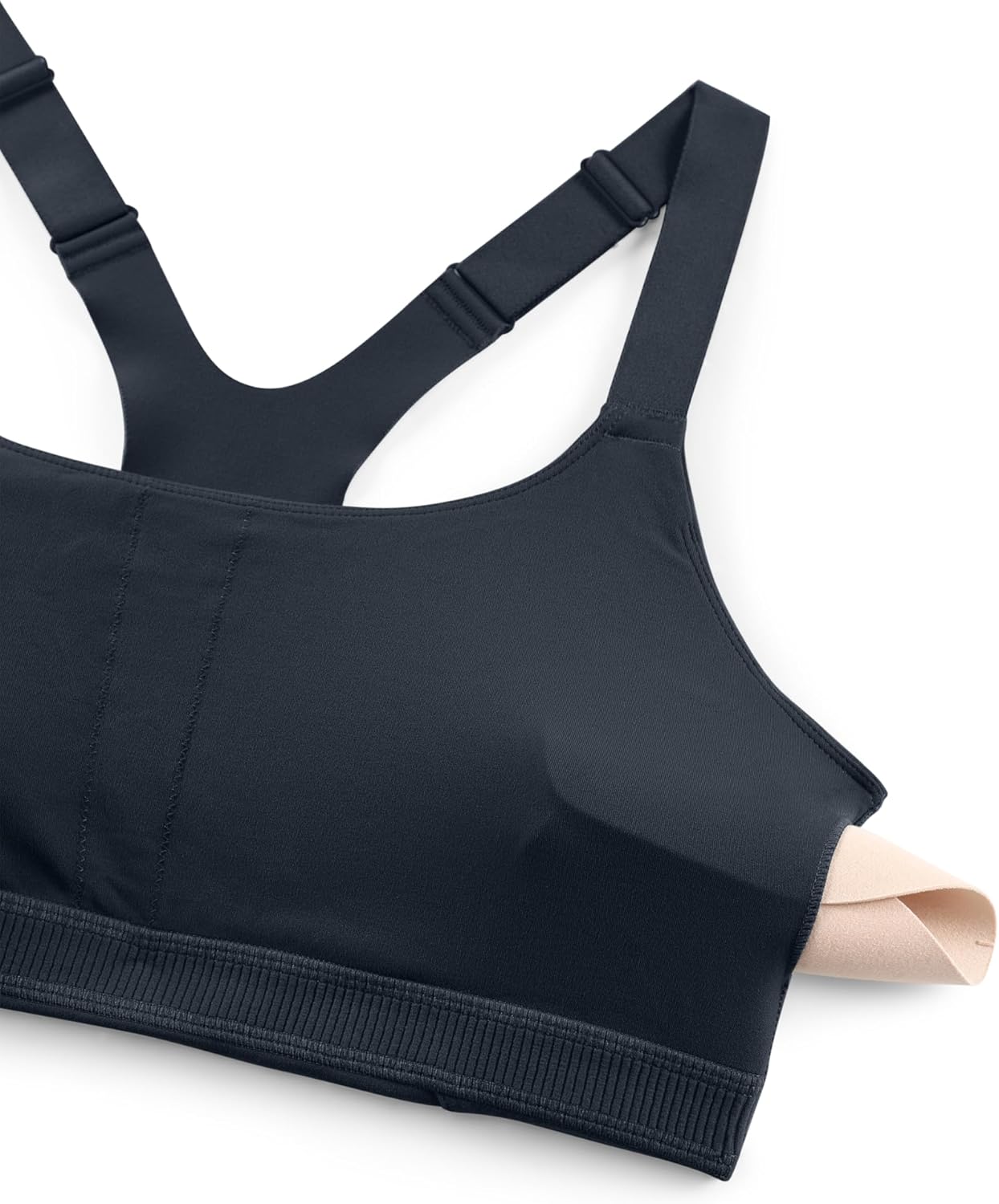 CRZ YOGA Butterlift Womens Racerback Padded Sports Bras - Medium Impact Scoop Neck Adjustable Straps Gym Workout Top - Image 5