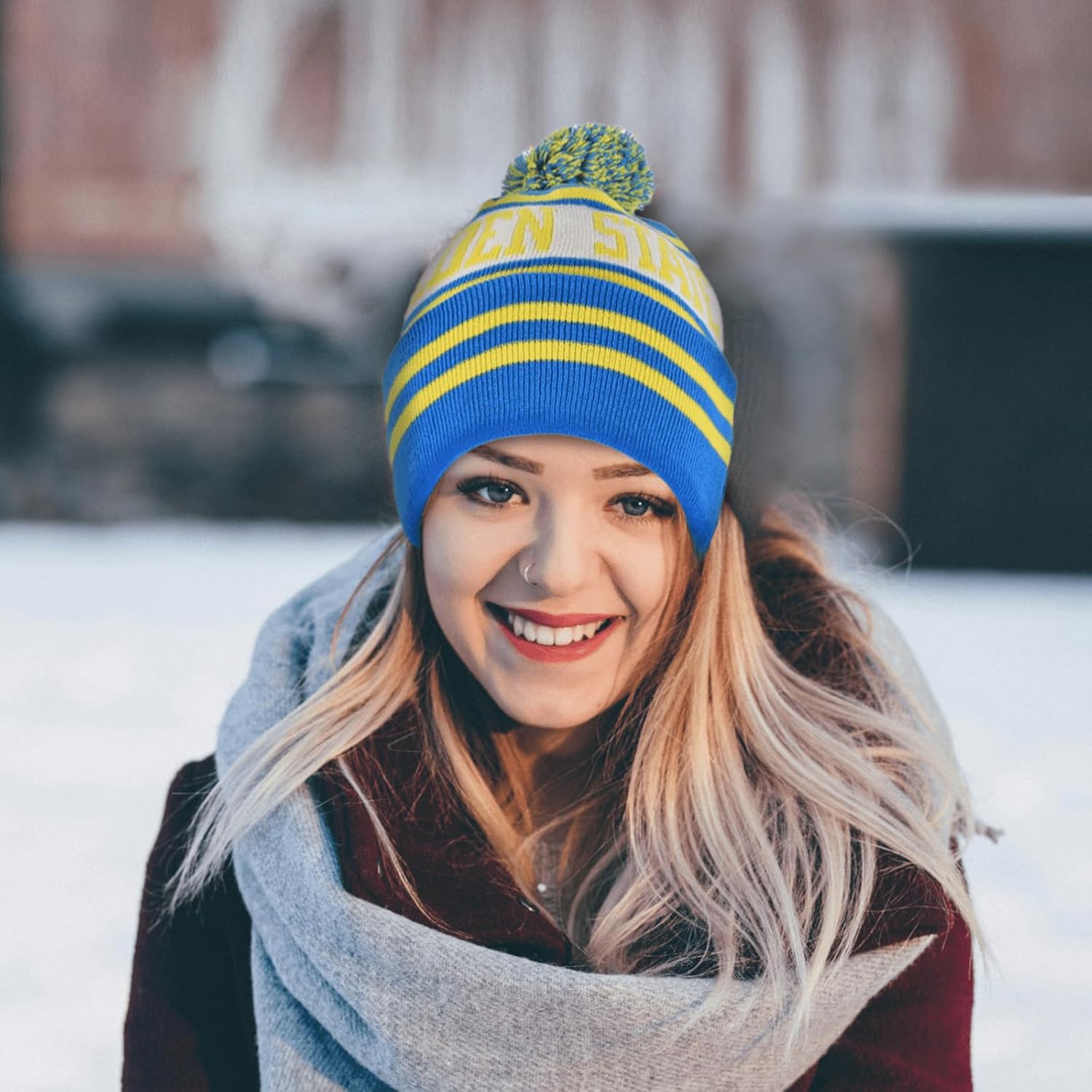 Vintage Classic Skull Cap Beanie Hat Cuffed Winter Hat Knit Comes with Warm Gloves Fasion Winter Gifts for Unisex Fans - Image 6