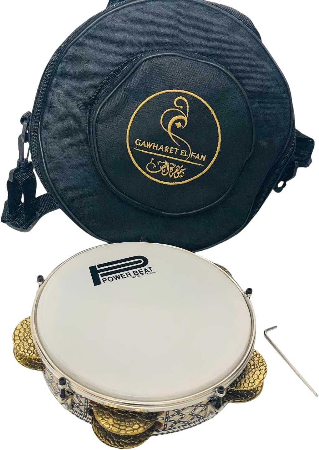 professional Riq, Tambourine Mosaic inlaid mother of pearl