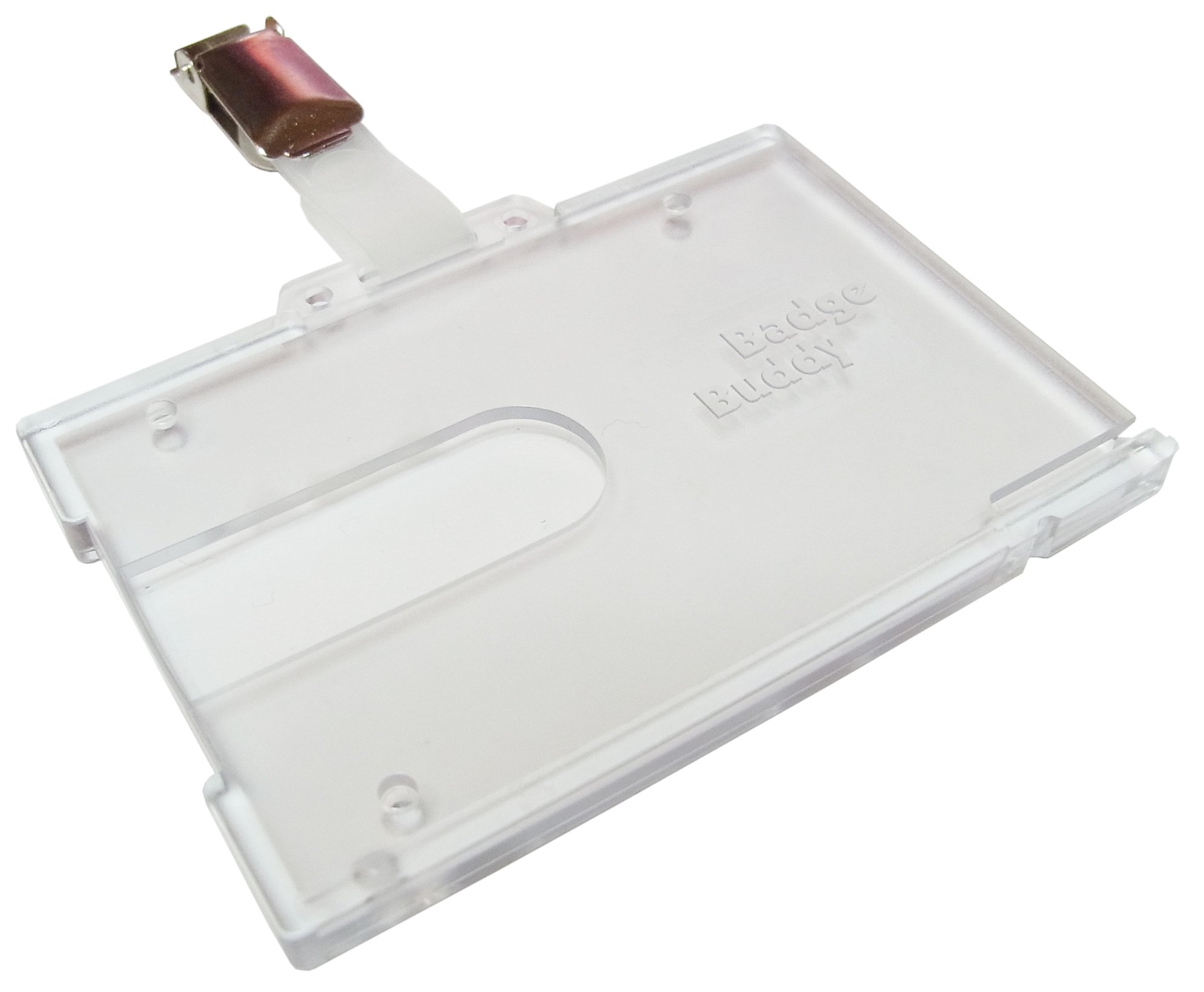Customcard ID Card Case Horizontal x 10 Clips Transparent — image 1