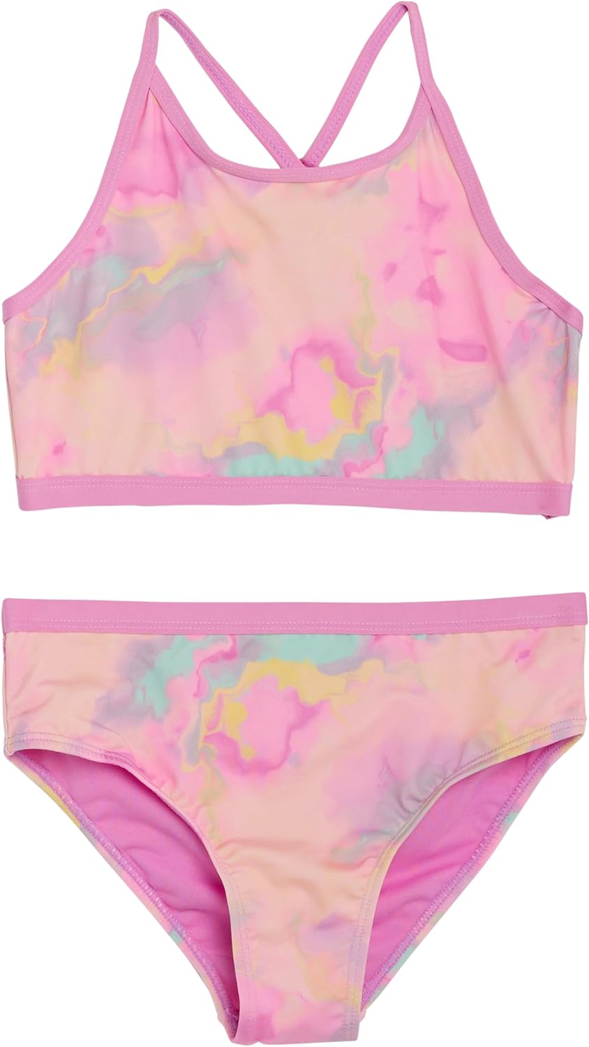 Lands' End Girls' Swim UPF 50+ Adjustable Strap Bikini Set