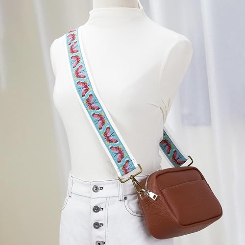 Miniatura 2 de ZANQANO Correa para bolso, correas cruzadas para bolsa de repuesto, jacquard bordado, 2 pulgadas de ancho ajustable