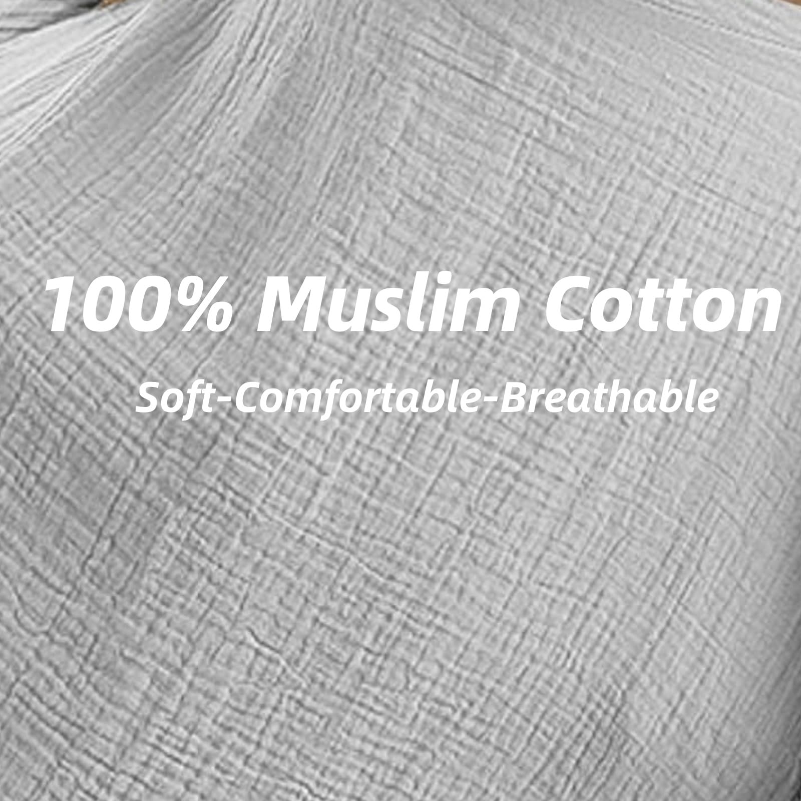 Housse d'allaitement en mousseline de coton avec sangle réglable, couverture légère pour extérieur (gris)