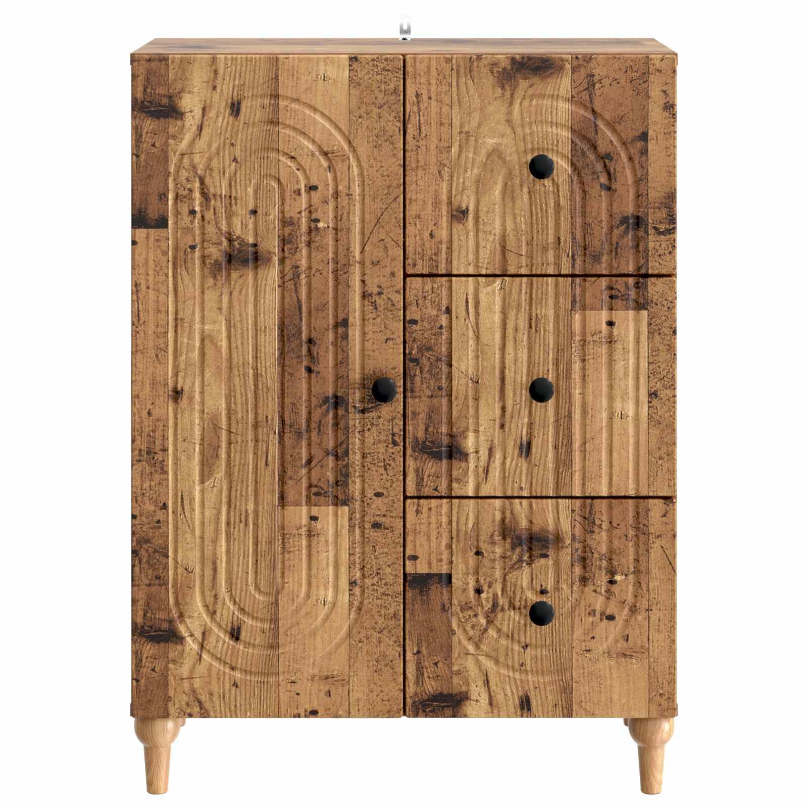 Credenza in legno anticato, 66 x 34,5 x 90 cm, comò in legno