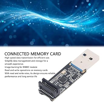 Sanpyl MKS EMMC Adapter, USB 3.0 Card Reader Module, Adapter V2 Card Reader, for MKS EMMC Module, Micro Storage Memory Card, Sanpylt06vwdsy5b