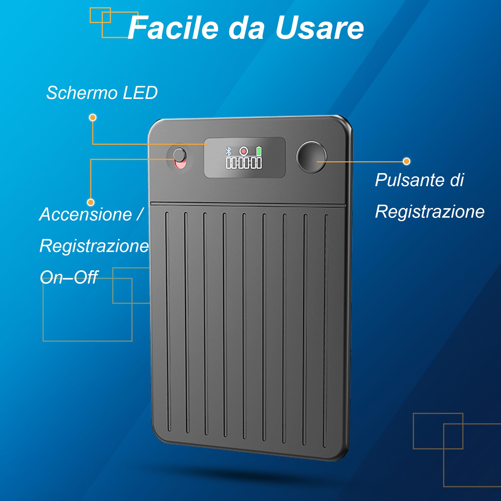 Volovivo Registratore vocale AI: trascrive, riassume e traduce in oltre 100 lingue con tecnologia AI Ideale per riunioni, apprendimento, chiamate e colloqui | Controllo app e cancellazione del rumore