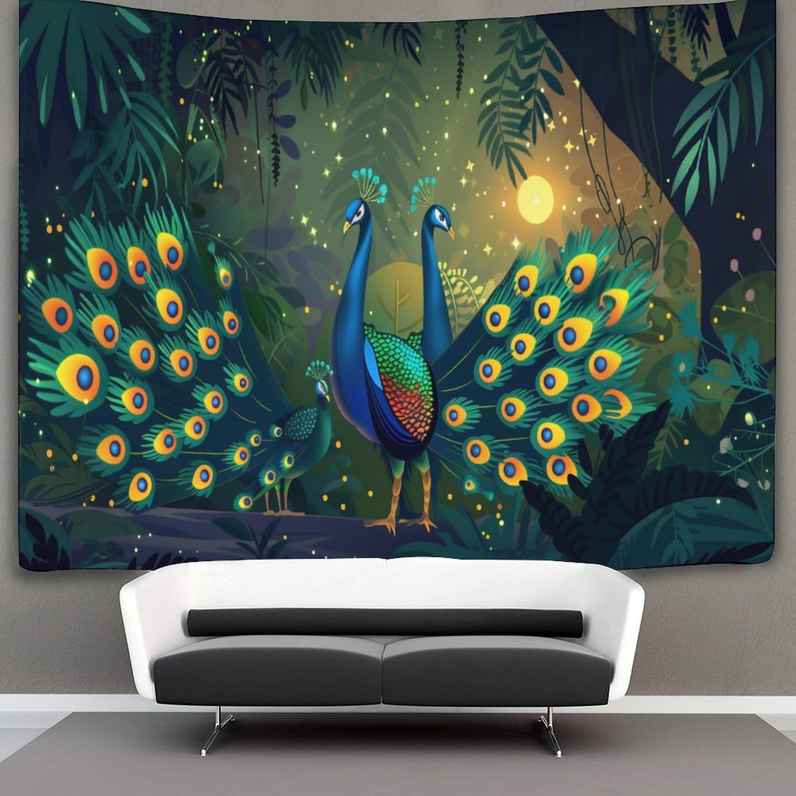 kaiyun 150cmx200cm Tapestry Majestic Peacocks Tapestries Birds Animals 3D Printing Wall Hanging Home Decorations