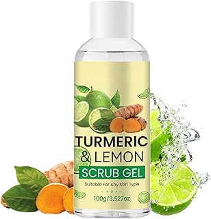 Exfoliante de gel de limón y cúrcuma, exfolia...