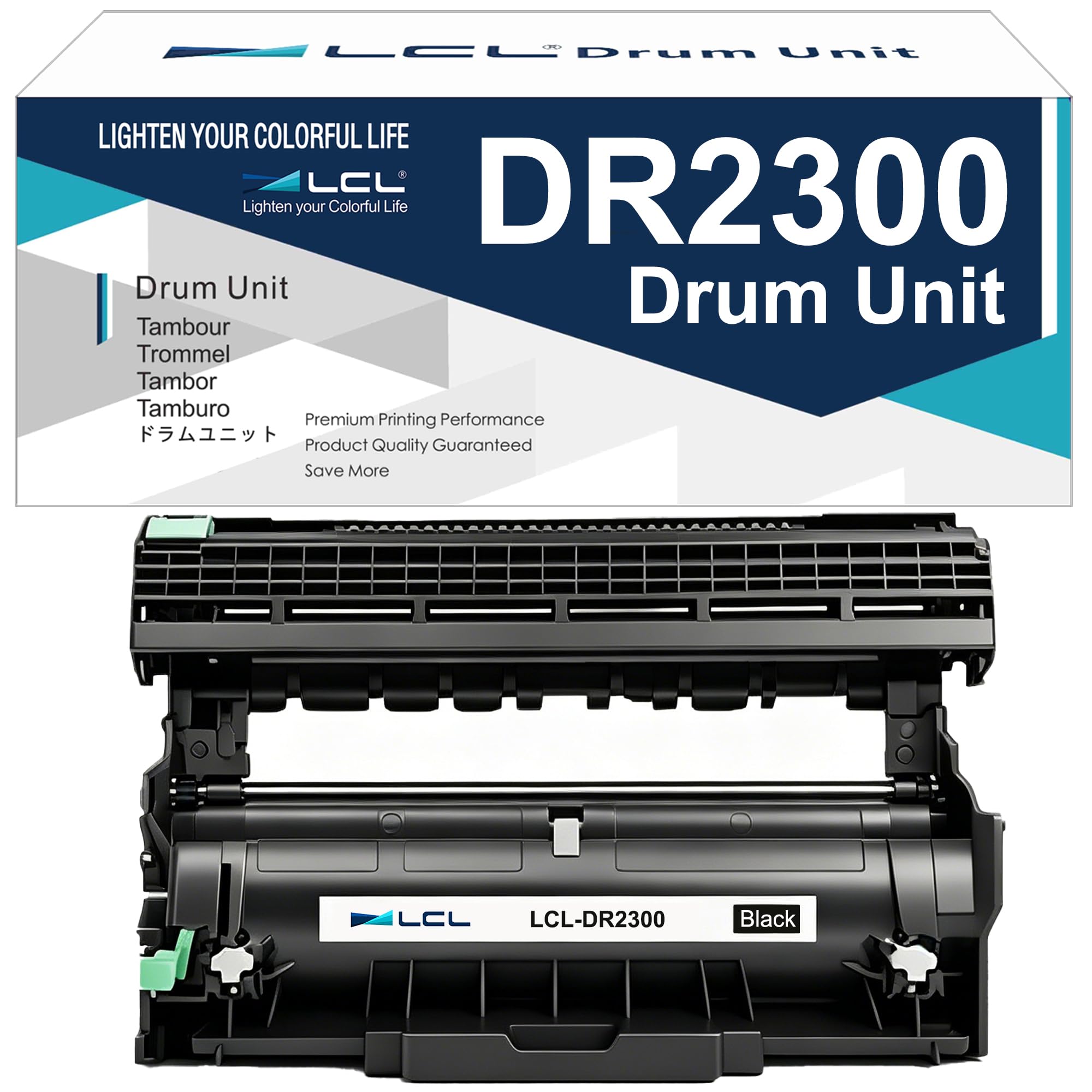LCL DR2300 DR-2300 12000 Pagine Tamburo Compatibile per Brother HL-L2340DW HL-L2320D DCP-L2540DW MFC-L2720DW HL-L2360DW HL-L2380DW HL-L2300D MFC-L2740DW DCP-L2520DW MFC-L2700DW MFC-L2707DW(1Pack Nero