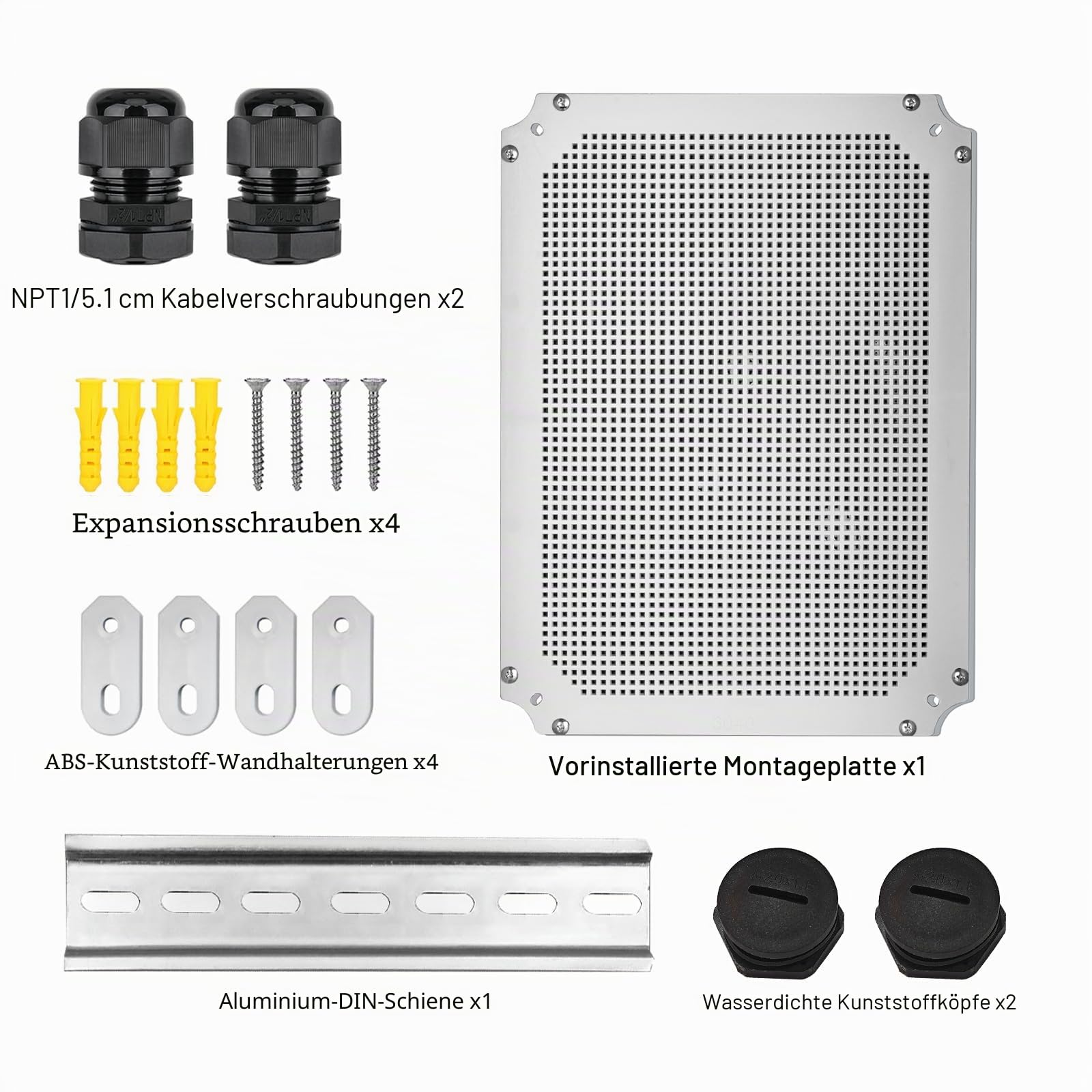 Wasserdichter Verteilerkasten für den Außenbereich,IP66 Abzweigkasten ABS Elektrisches Anschlusskästen,DIY Kunststoff Fall Verdrahtungs Schalter Box 330×430×180MM