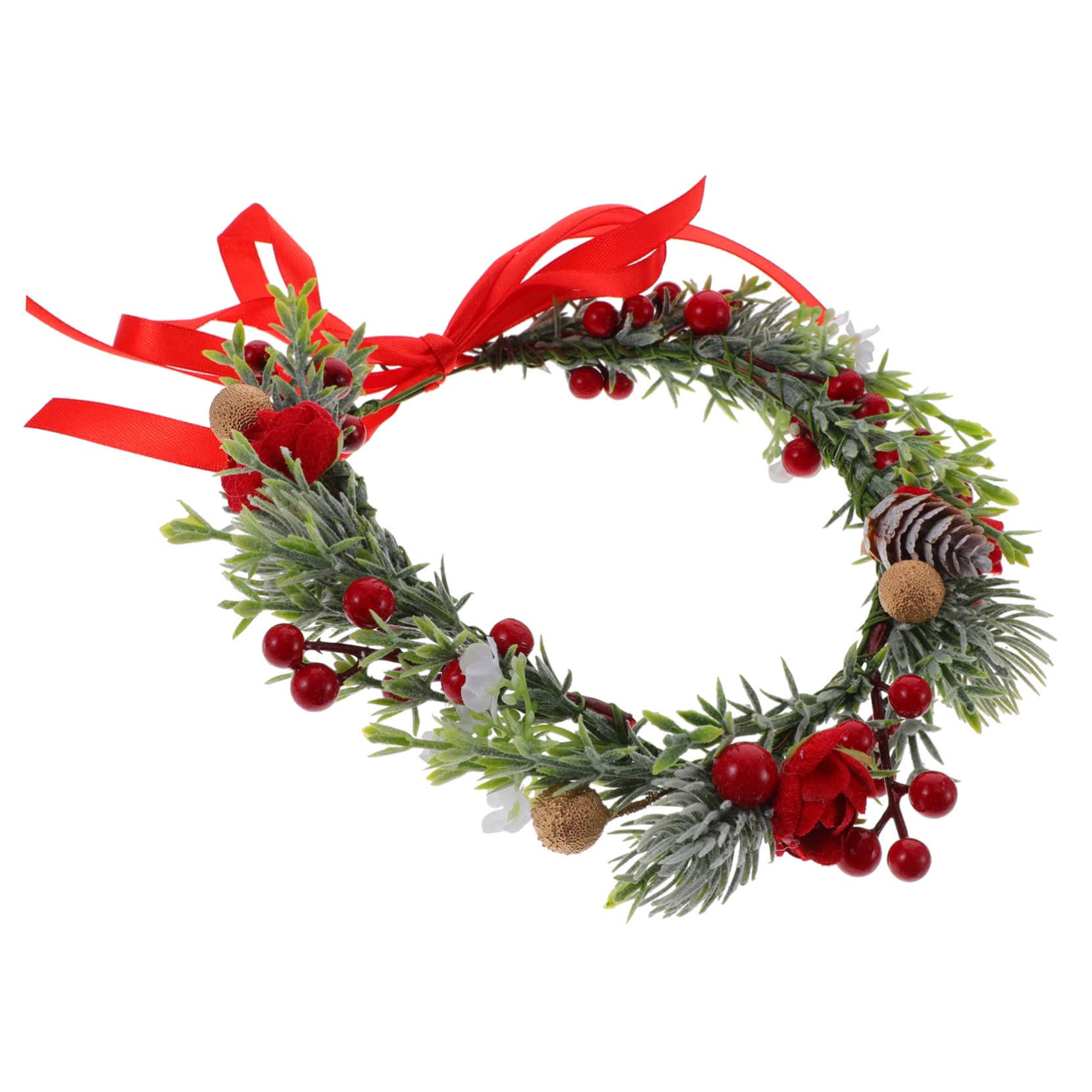 SHERCHPRY 5pezzi di Fiori Finta con Foglie per Donne Cerchietto Elegante per Matrimonio e Feste Accessorio Creativo per Sposa e Damigelle Decorazione per Eventi e Foto