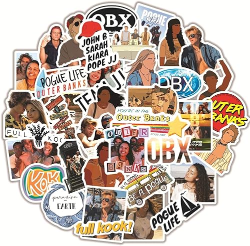 Miniatura 6 de Calcomanías de bancos exteriores de aventura de suspenso de Estados Unidos, 50 unidades, calcomanías de la serie de TV, botella de agua para laptop,