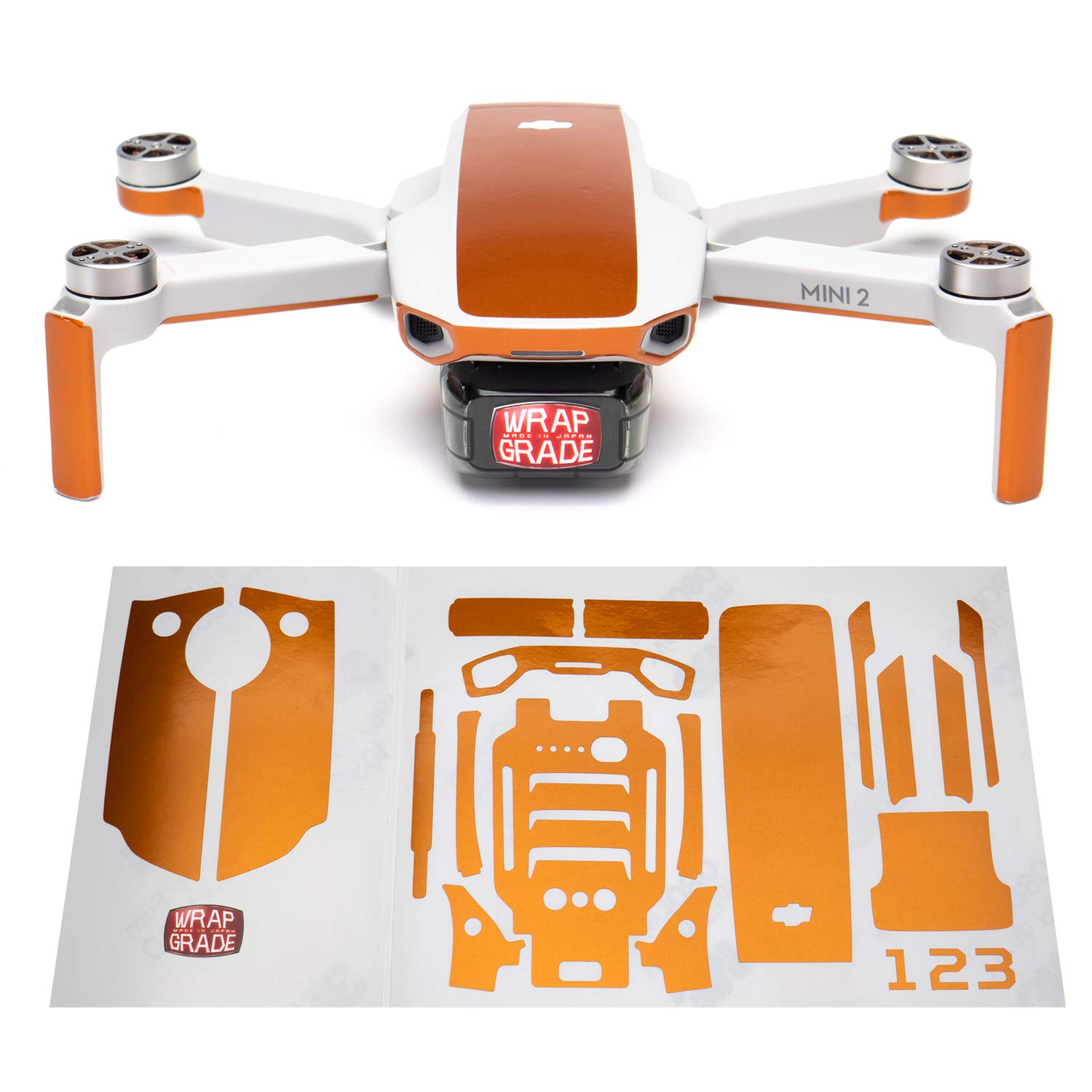 Wrapgrade Skin Sticker Set Für DJI Mini 2 – Butterfly Copper Folie Zum Schutz & Personalisieren