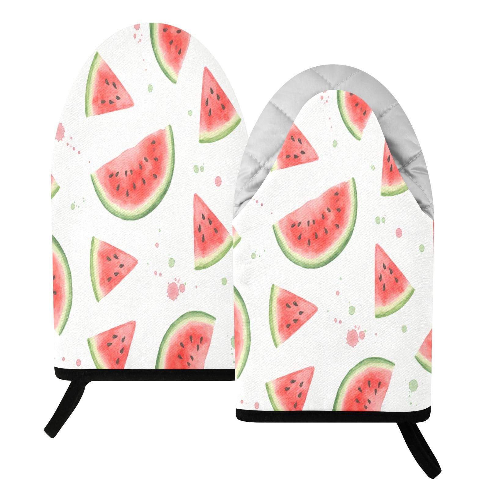 BURSTDDY Watermelon Oven Mitt,Heat Resistant Kitchen Mitts for Cooking