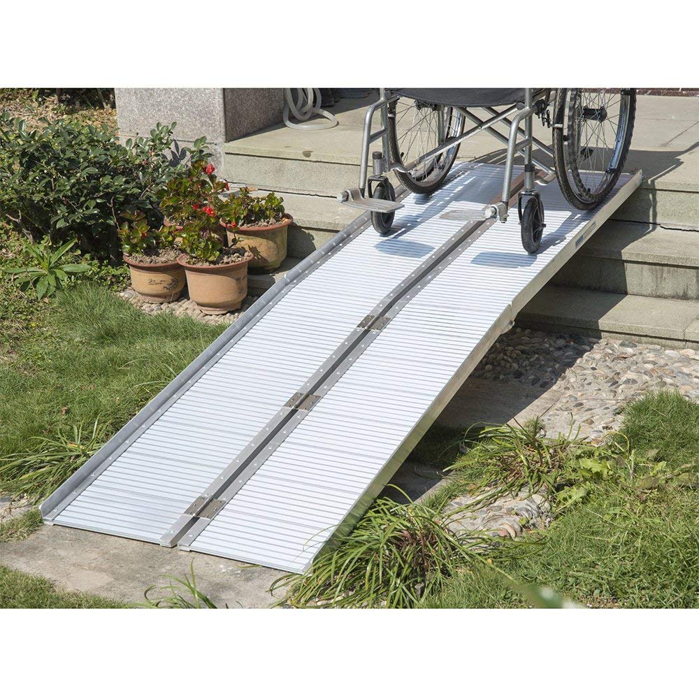 Buy SSLine Wheelchair Ramp Portable Aluminum Folding Ramp Loading