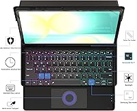 Vista 3 de Funda de teclado para Samsung Galaxy Tab S10 FE+ Plus de 13.1 pulgadas 2025: modo DEX con un solo clic, retroiluminación arcoíris, trackpad