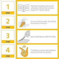 Vista 4 de SIKA Sikaflex-291 LOT Negro, Adhesivo y Sellador Marino Multiusos, Elástico y No Corrosivo - 10.1 fl. oz - Ideal para Aplicaciones en Madera, Fibra