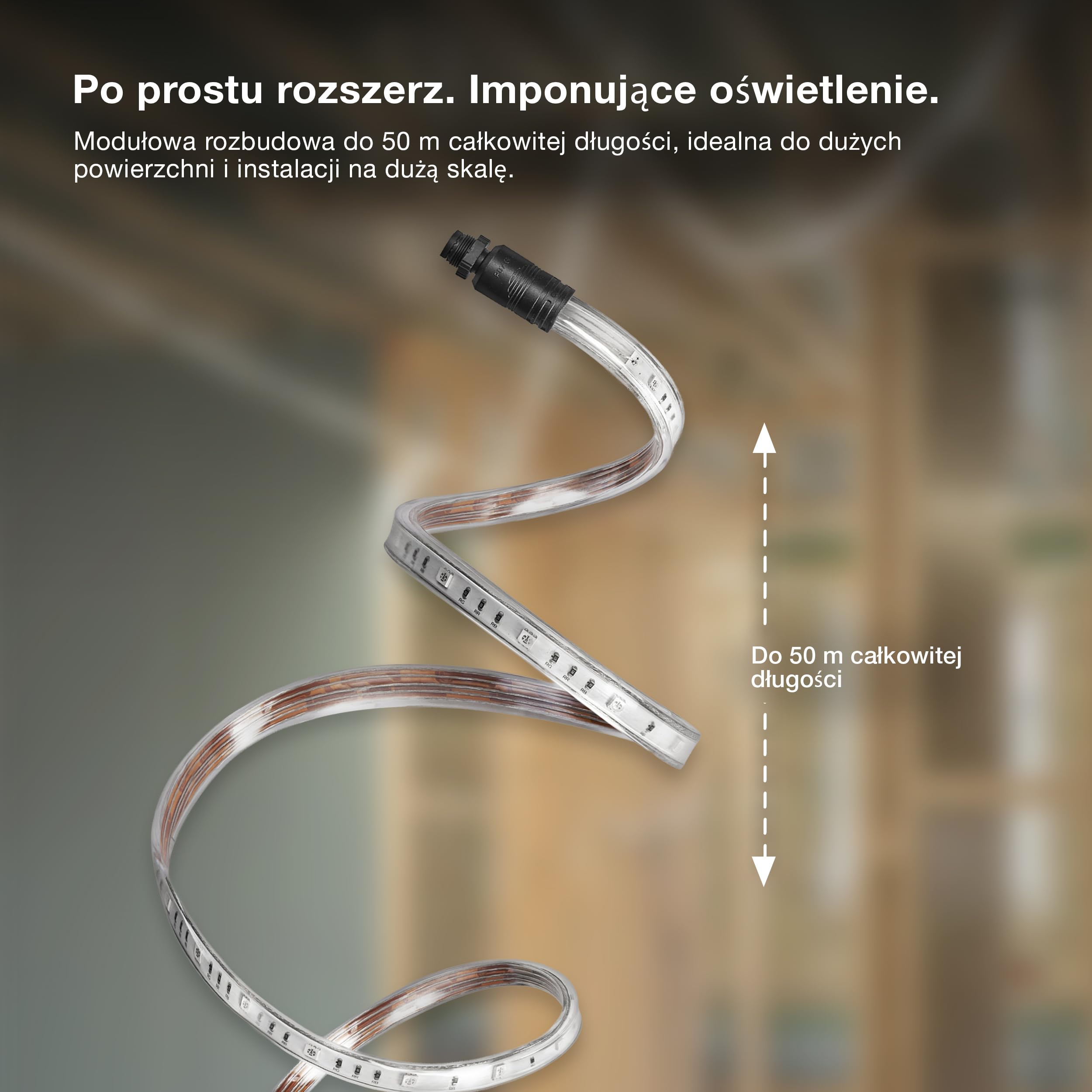 OSRAM Taśma LED Outdoor Flex RGB 15M IP65, w tym pilot zdalnego sterowania, możliwość przedłużenia do 50 m, z bębnem kablowym, kablem połączeniowym, akcesoriami