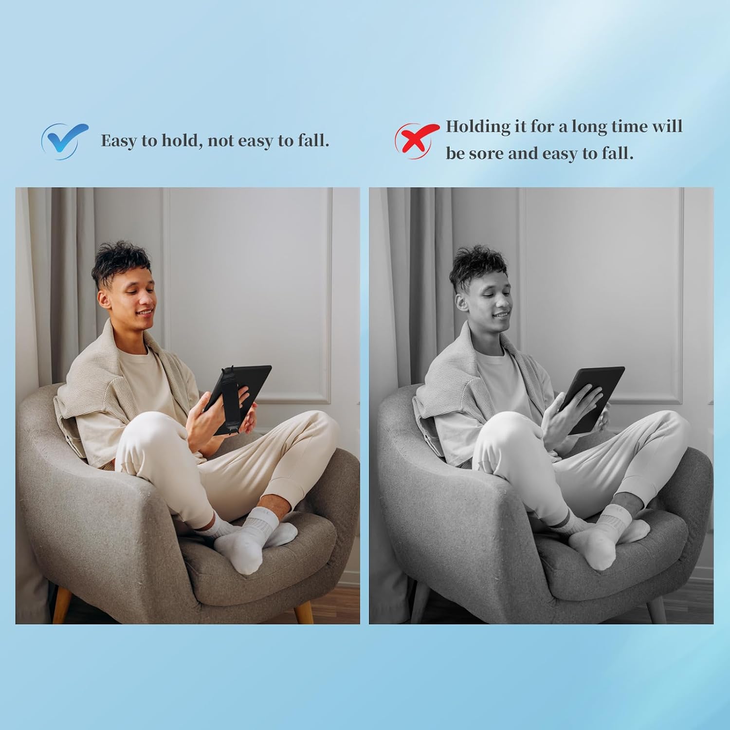 Hand Strap Holder for Fire Tablet, Handle Grip for eReaders - Kindle/Kobo/Voyager/Lenovo/Sony