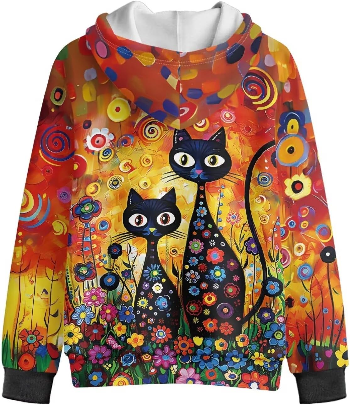 GePrint Girls Sweatshirts Loose Comfortable Fleece Zip Up Hoodie Sweatshirt Warm Fall Winter Clothes for Cooler Day