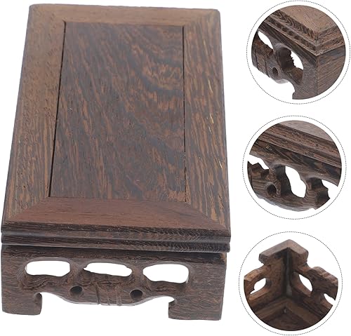 Miniatura 3 de Base de elevación de madera maciza, estatuilla elevadora plataforma soporte para plantas, soporte para tetera, soporte para manualidades retro,