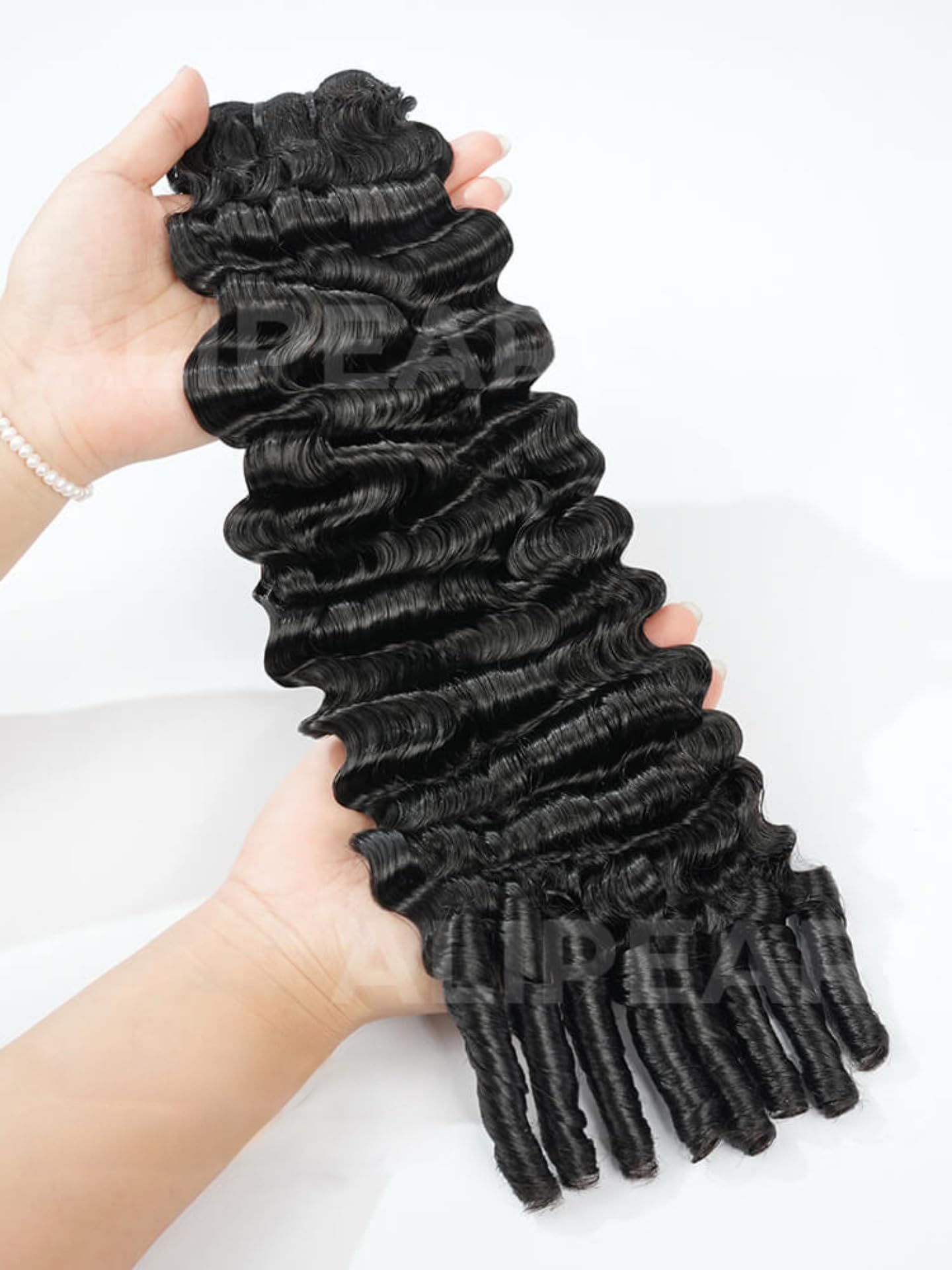 Ali Pearl Burmese Curly Virgin Hair Extensions 22 Inch with Spiral Ends Burmese Curly Bundles 22 Inch