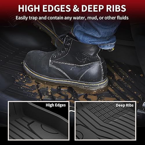 Miniatura 3 de LASFIT Alfombrillas aptas para Mercedes Benz GLB 200 250 35 AMG 2020-2023, revestimientos de automóvil TPE para todo tipo de clima, juego de primera