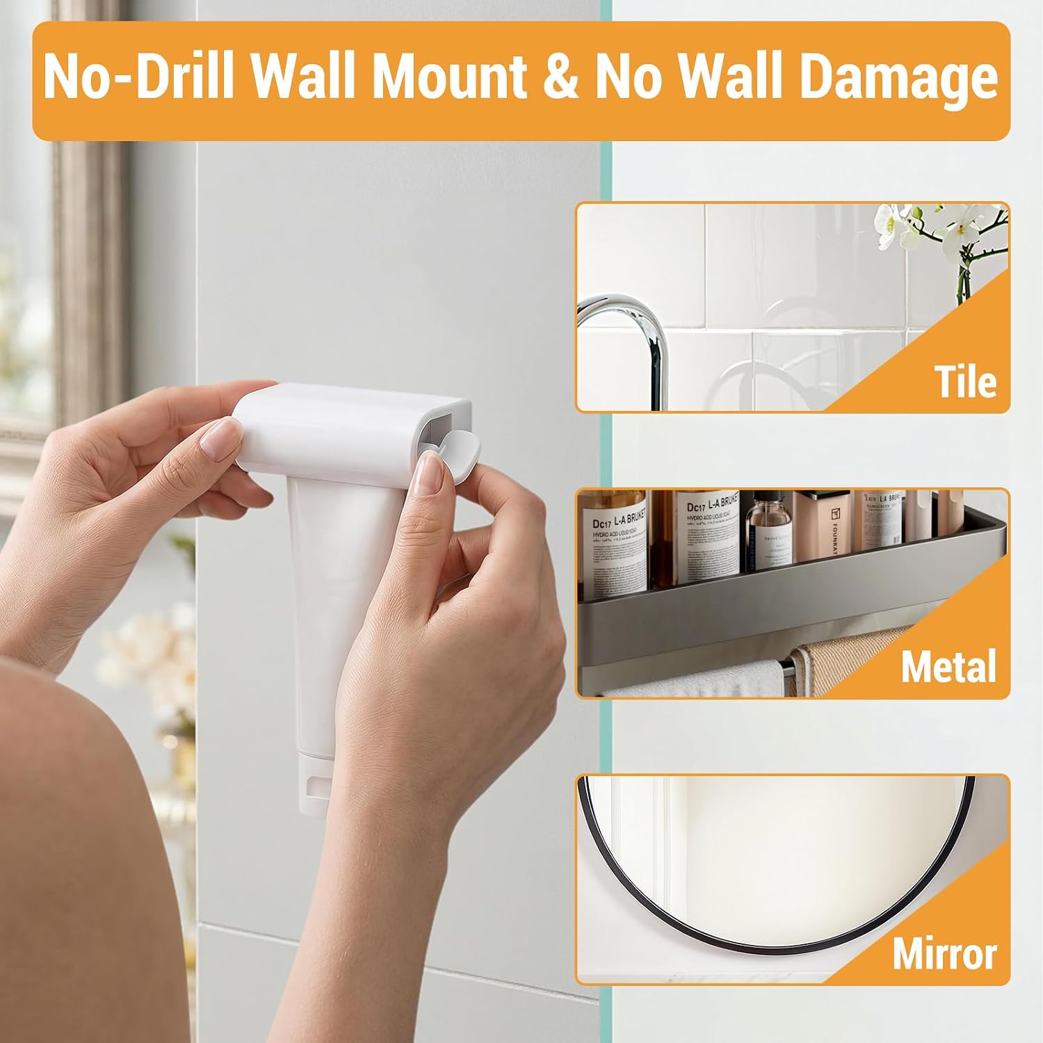 2PCS Toothpaste Tube Squeezer Holder Tool, Side Magnetic image 3